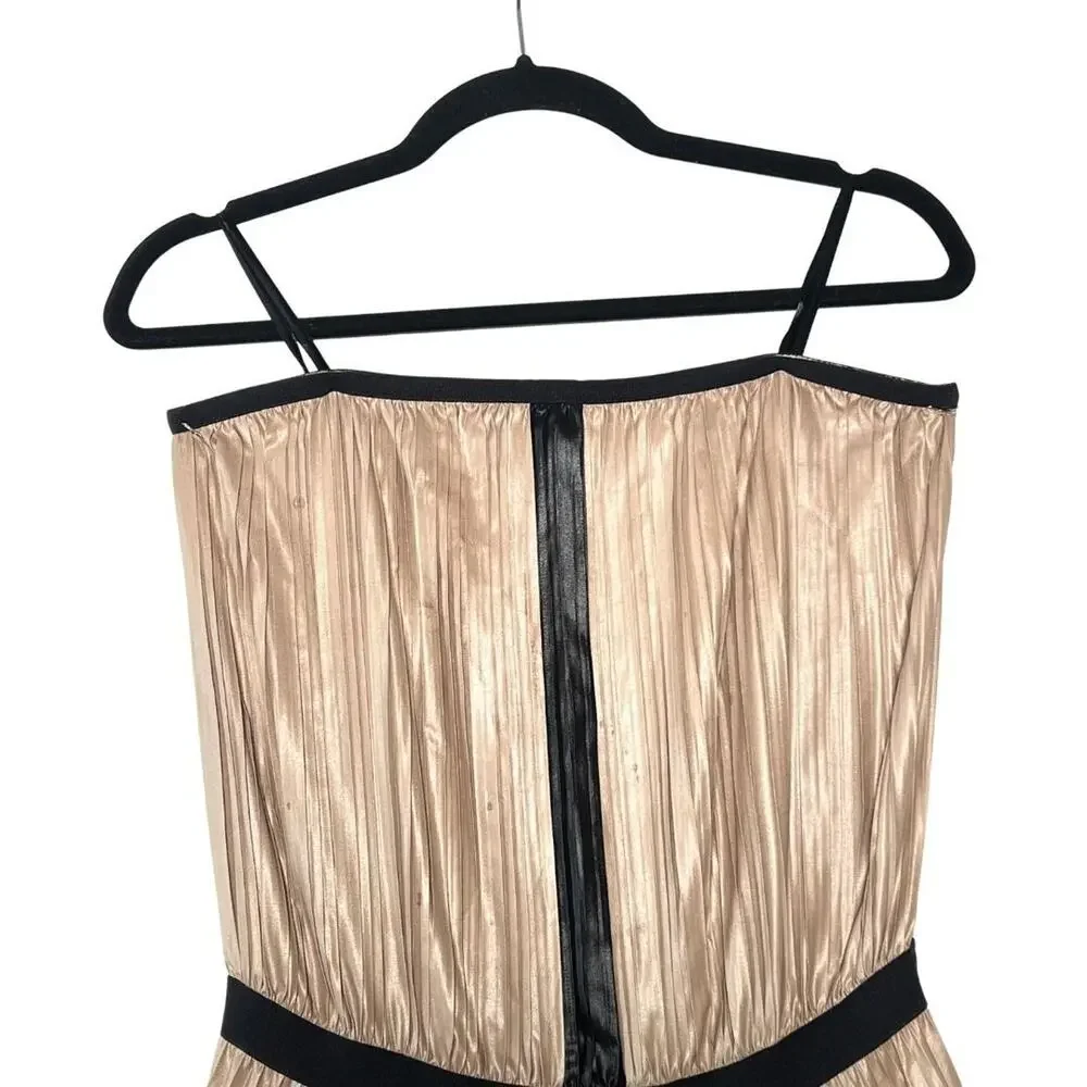 Lilyan Colorblocked Dress by BCBGMAXAZRIA NWT as is Flaw Flowy Wedding Guest sm - Picture 11 of 12